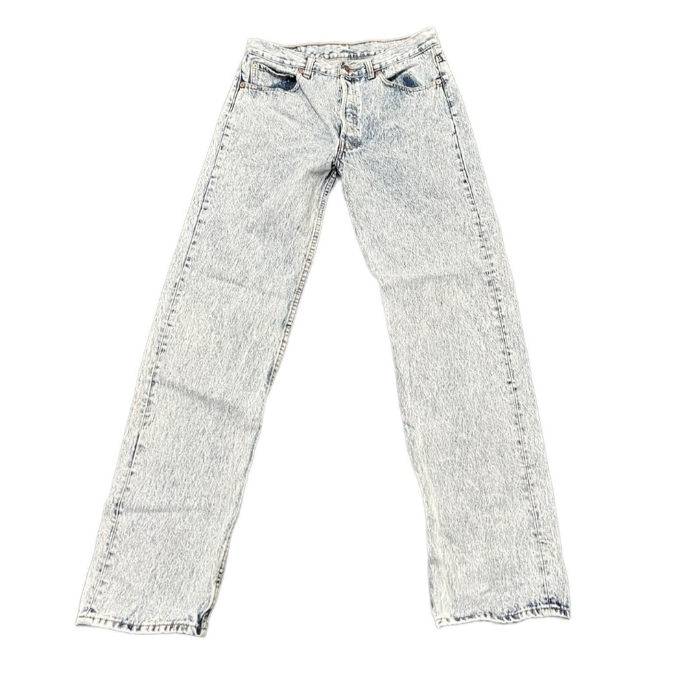 1980s LEVIS 501 Acid Wash Vintage Denim Size 34 actual fit is 32” Waist - Picture 2 of 5